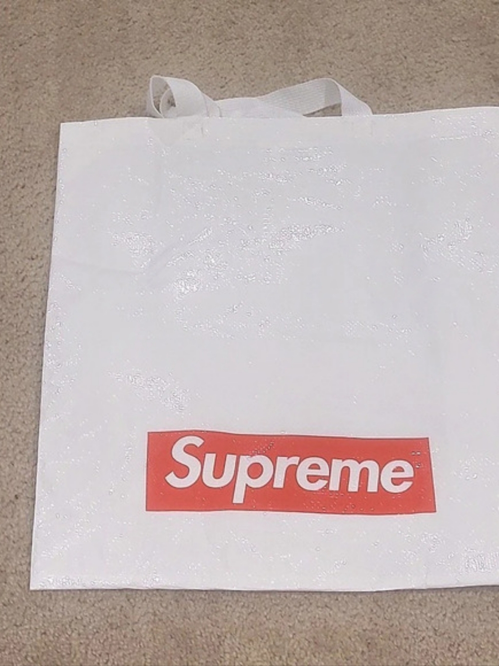 Supreme Medium Shopping Bag White & Red